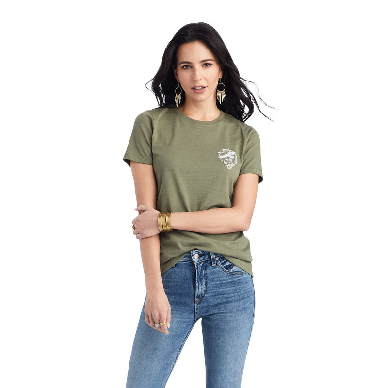 Ariat T-Shirts Damen - Arrowhead Grün ( EFVNH-7362 )